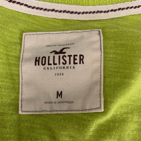 Hollister Green Short Sleeves V Neck T Shirt Size M - Picture 11 of 11